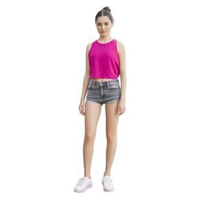 Teen Girls Cropped Shelf‎ Bra Tank Top Size XL Vibrant Pink